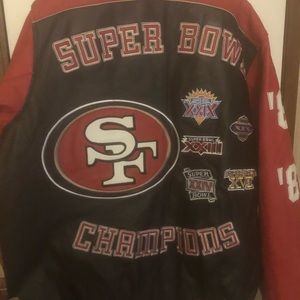 San Francisco 49er leather jacket